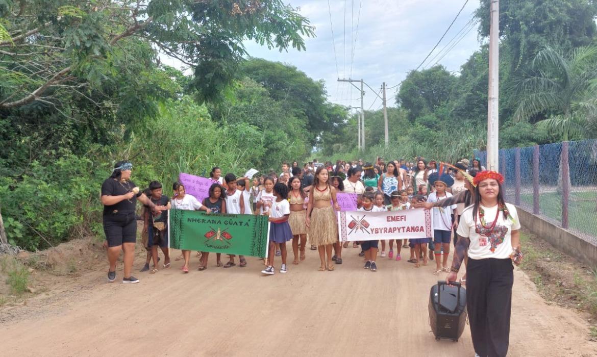 3° Caminhada da Emefi Ybyrapytanga fomenta a cultura e resistência dos povos indígenas