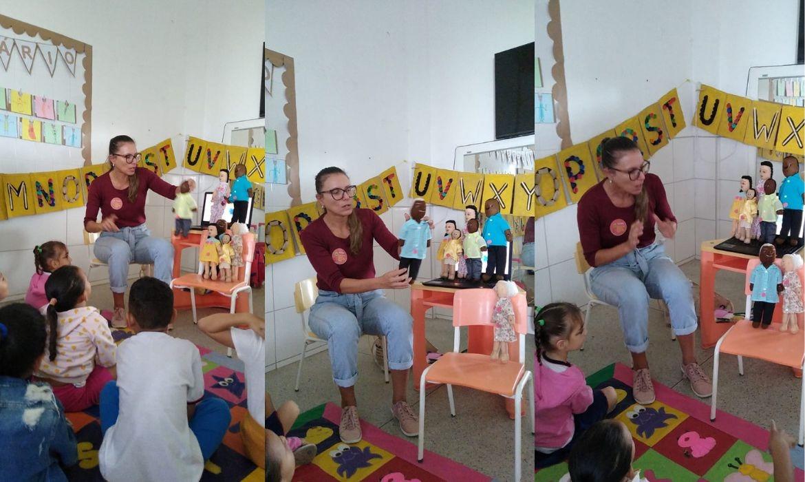 Programa Saúde na Escola: crianças do Cmei Donatila Coutinho participam de conversa sobre prevenção da violência e exploração sexual infantil