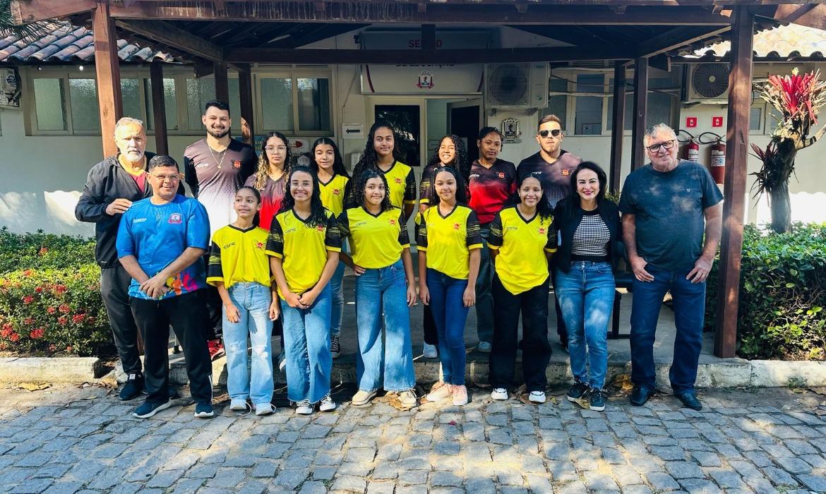 Delegação infantil de Aracruz embarca rumo às finais estaduais dos Jogos Escolares