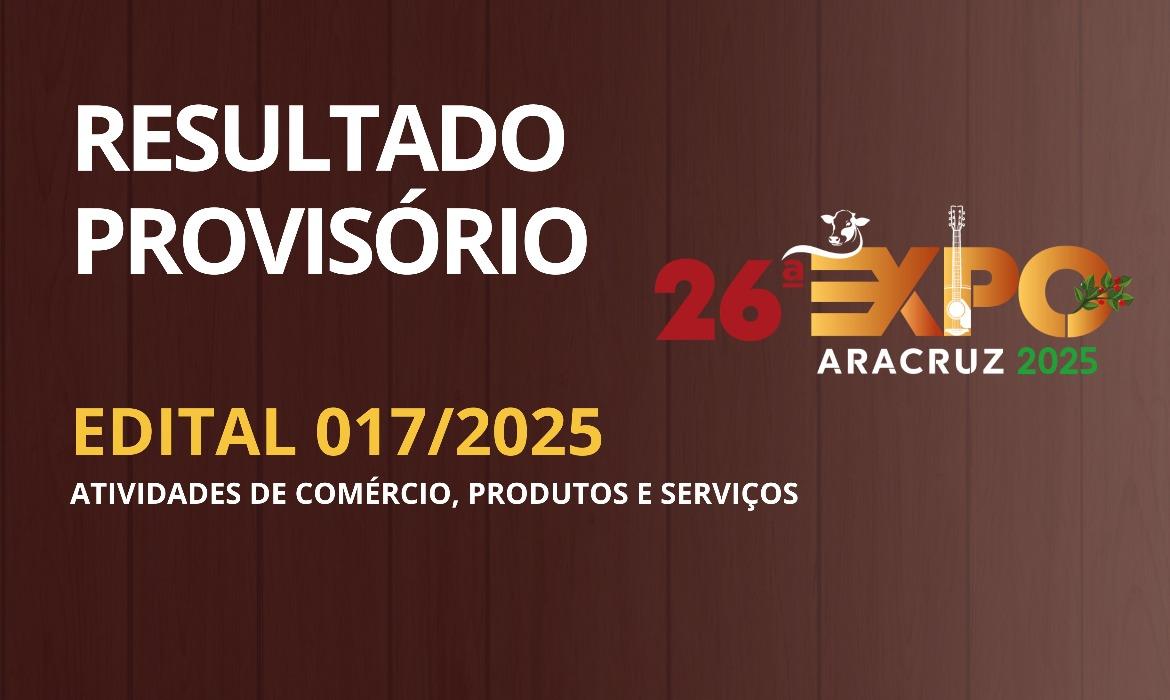 Expo Aracruz: Prefeitura divulga o Resultado Provisório para atividade de comércio, produtos e serviços