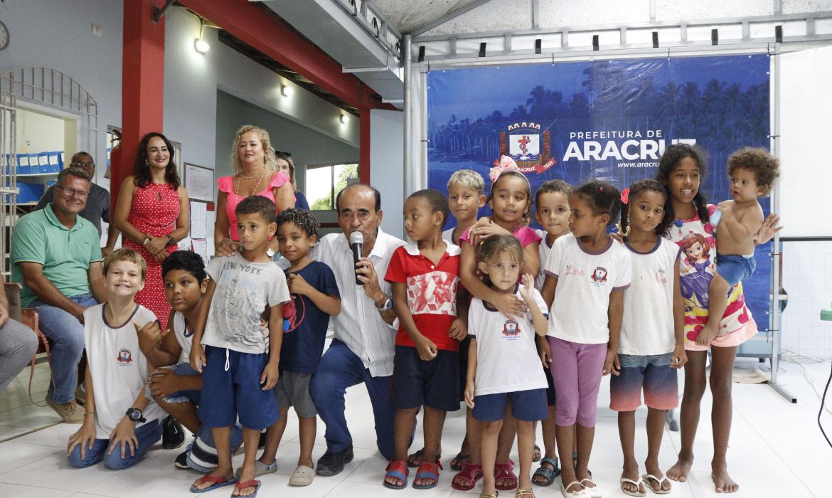 Assinada Ordem de Serviço para o início das obras de reforma e ampliação da Escola Ermelinda Giacomin Farina, na Praia do Sauê